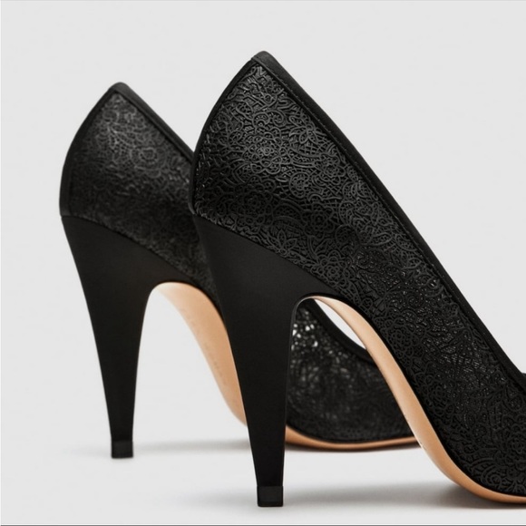 ✨NWT | Zara | Black pointy high heels - Picture 2 of 10